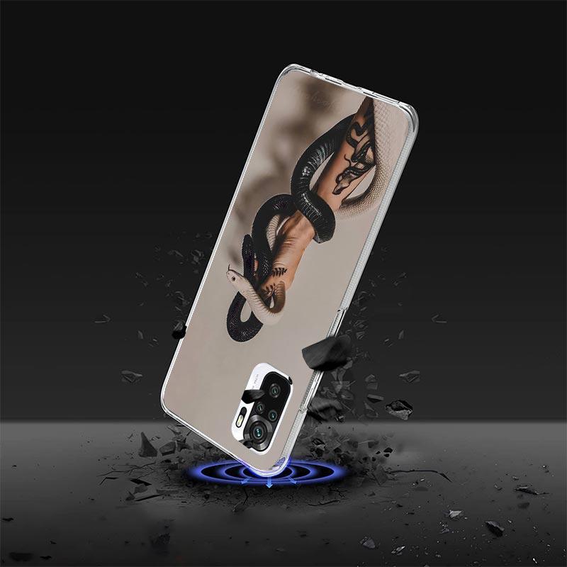 Animal Leather Snake Scales Phone Case For Xiaomi Redmi Note 10 11 12 13 14 15 Pro Plus 11S 12S 14S 11T 11E 10S Soft TPU Back Co