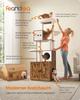 Feandrea Cat Scratching Post with Litter Box 185 cm High Cat Scratching Post Scratching Post Platform Washable Cushion Vintage Brown