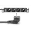 Power Strip - DIGITUS - 10 - 4 Sockets - Aluminum - 16 A - Integrated Switch