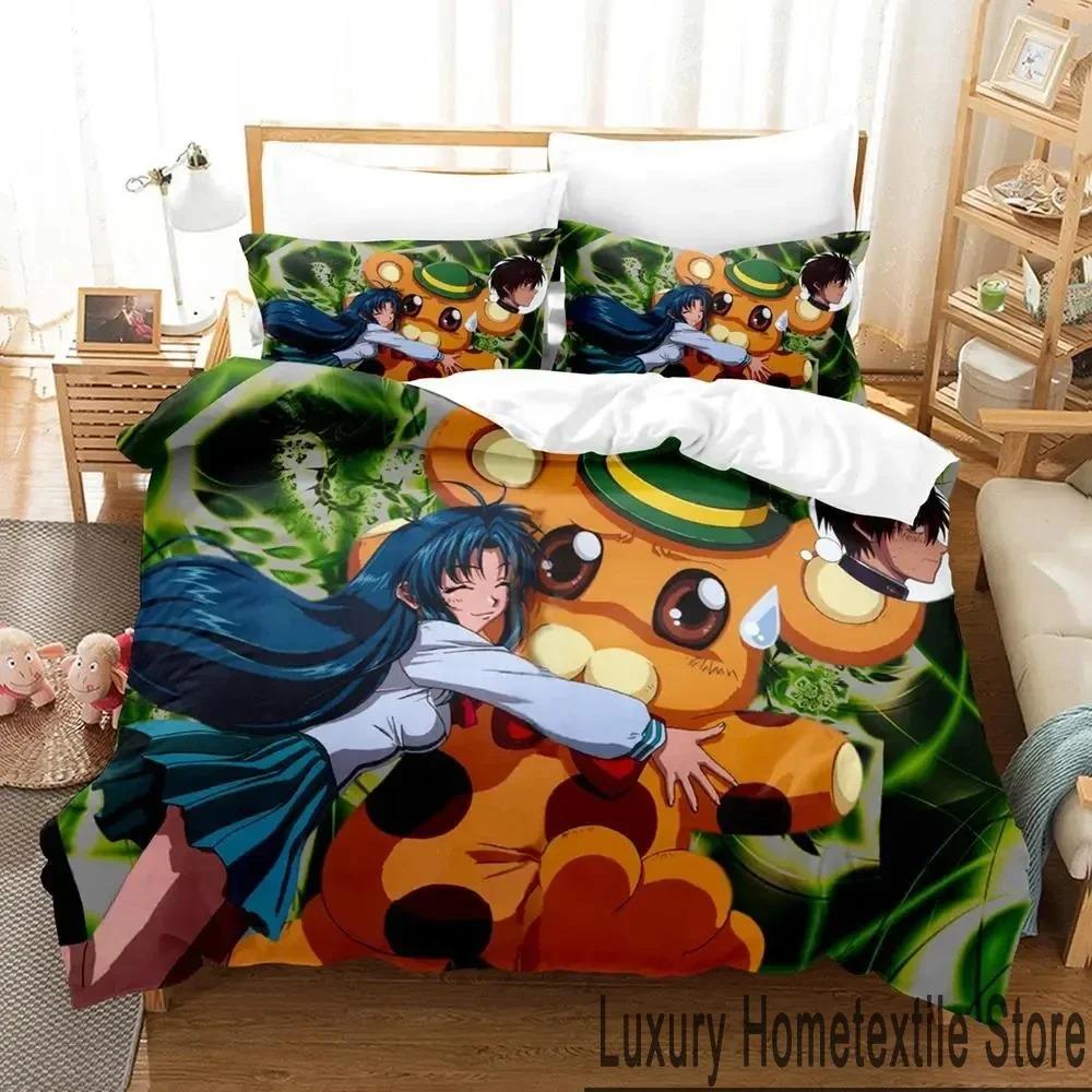 Comfortable Anime Print Duvet Cover Set With Duvet Cover And Pillowcases King Queen Twin Sizes For All Ages