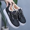 Sneakers Plushlined Womens Thermal Winter Casual Shoes With Thick Pvc Sole Laceup Design And Faux Furry Interior For Warmth And Comfort Shoes