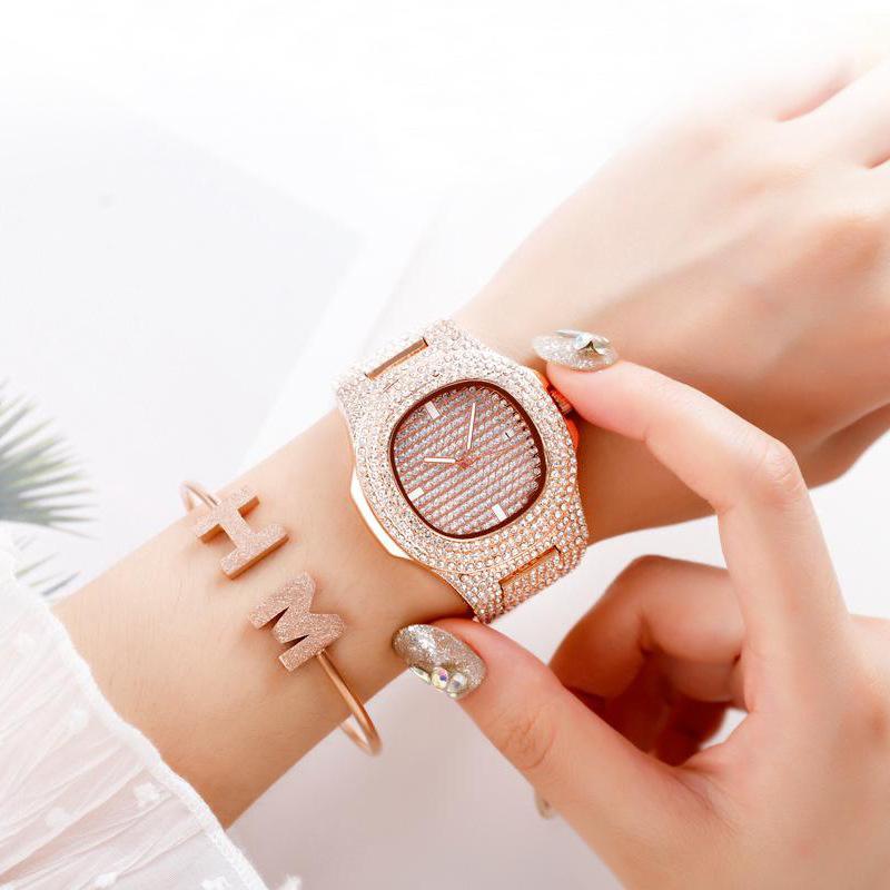 Men'S Full Diamond Women'S Watch Voguish Stylish Trendy Quartz Watch Women'S Watch Girls' WatchFashion Jewelry