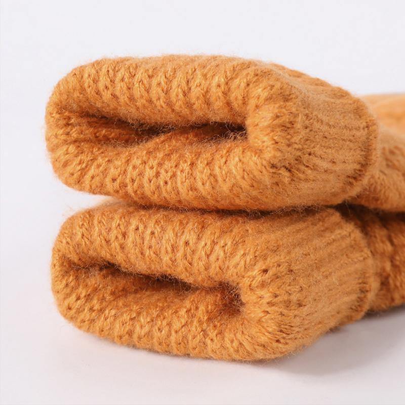 Frauen Männer Warme Winter Touchscreen Handschuhe Stretch Strick Fäustlinge Wolle Vollfinger Guantes Weibliche Häkeln Handschuh