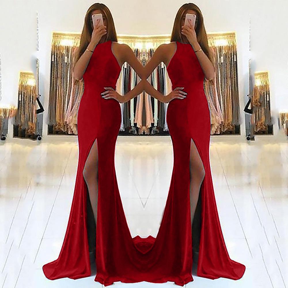 

Women s dress, spring and summer popular sexy neck slim hip hollow dress dress, women S красный