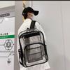 Stylish Clear School Backpack Laptop Backpack School Bag for Student Teenagers Large Capacity Travel Casual Book Bags
