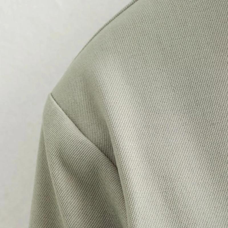 Primăvară, vară, ocazional, costume solide pentru femei, îmbrăcăminte de stradă, buzunare, guler răsturnat, jachete scurte + pantaloni șic cu picioare largi