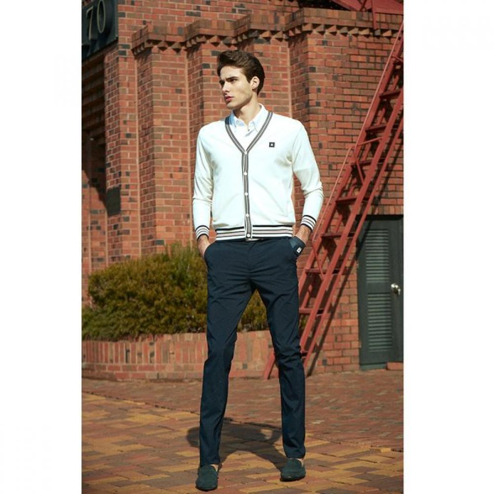 Onoff Men S caSual Cotton Touch pantS Of5012ga Navy