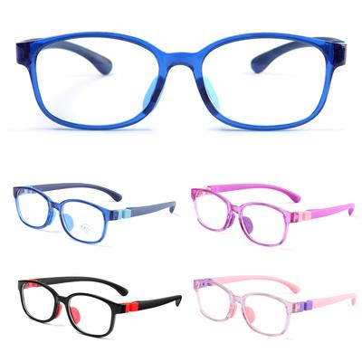 Children Silicone Anti-blue Light Glasses TR90 Flexible Removable Flat Mirror Non-slip Sport Eyeglasses Frame Girls Boys Glasses
