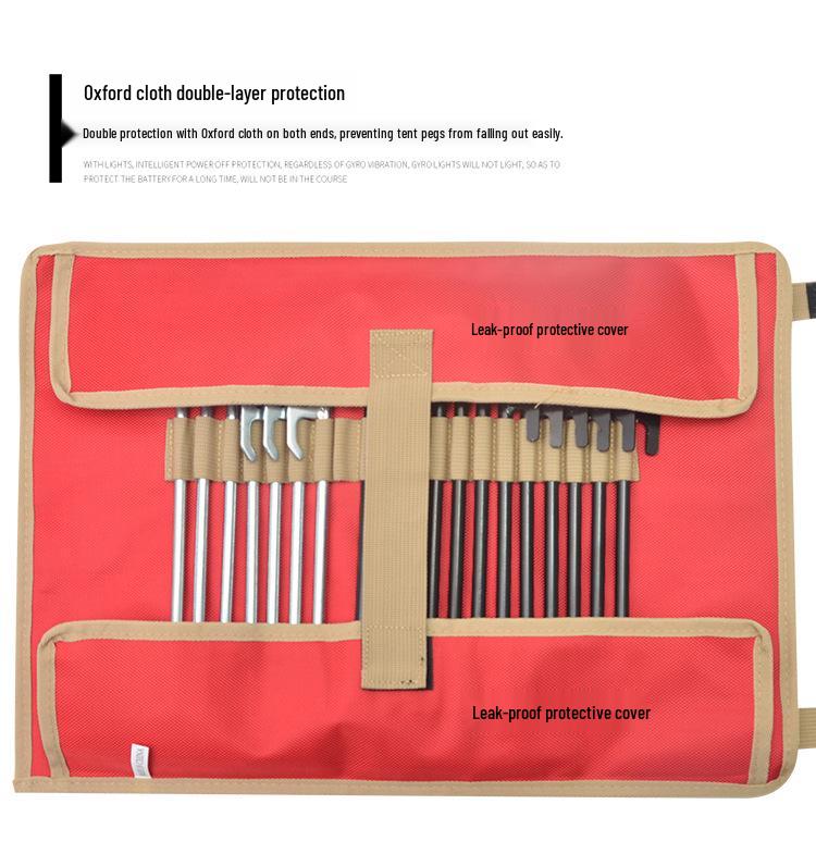 Large Outdoor Tote for Camping Gear: Includes Peg Storage, Tarp, Tent Pegs, and Hammer Kit