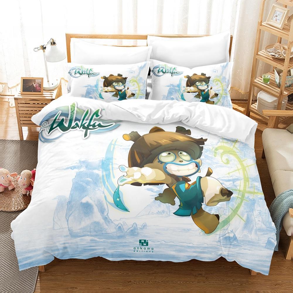 New Wakfu Bedding Set Single Twin Full Queen King Size Bed Set Adult Kid Bedroom Duvet Cover Sets Wakfu 3D Print Bed Sheet Set