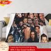 Sebastian Stan Collage Anime Blanket Fleece Textile Decor Breathable Lightweight Throw Blankets for Custom Blankets