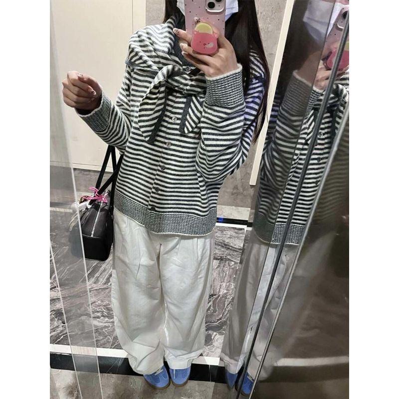 145 Small Hong Kong Style White High-Waist Straight-leg Mop Wide Leg Pants Female Pear-Shaped Figure Flab Hiding Draped Pants