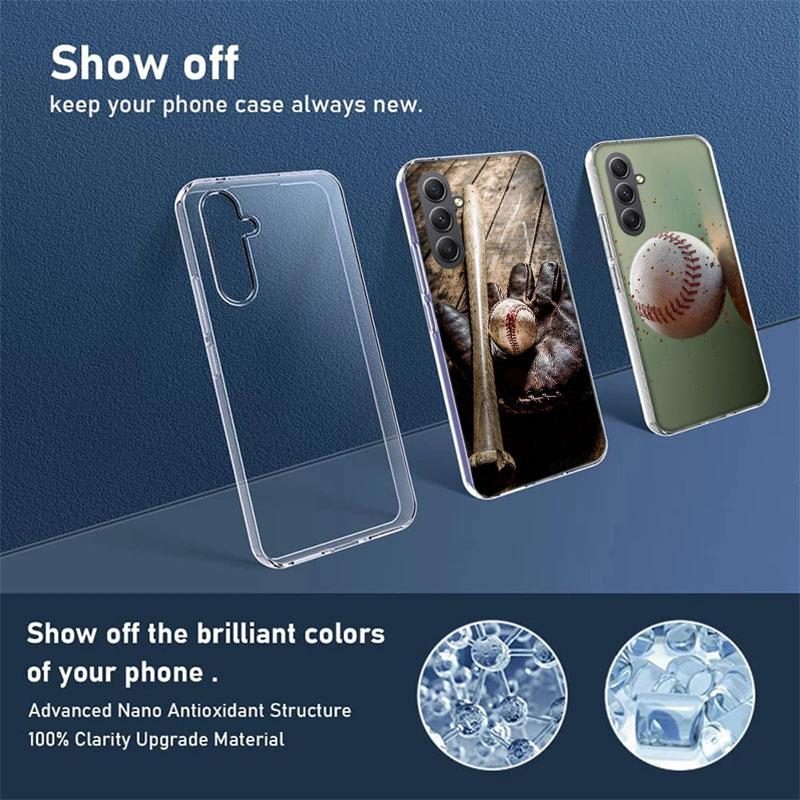 Baseball Cover For Samsung A54 A34 A24 A14 A53 A33 A23 A13 A52S A32 A22 A12 Phone Galaxy A03 A04 A02S A42 A73 TPU Case