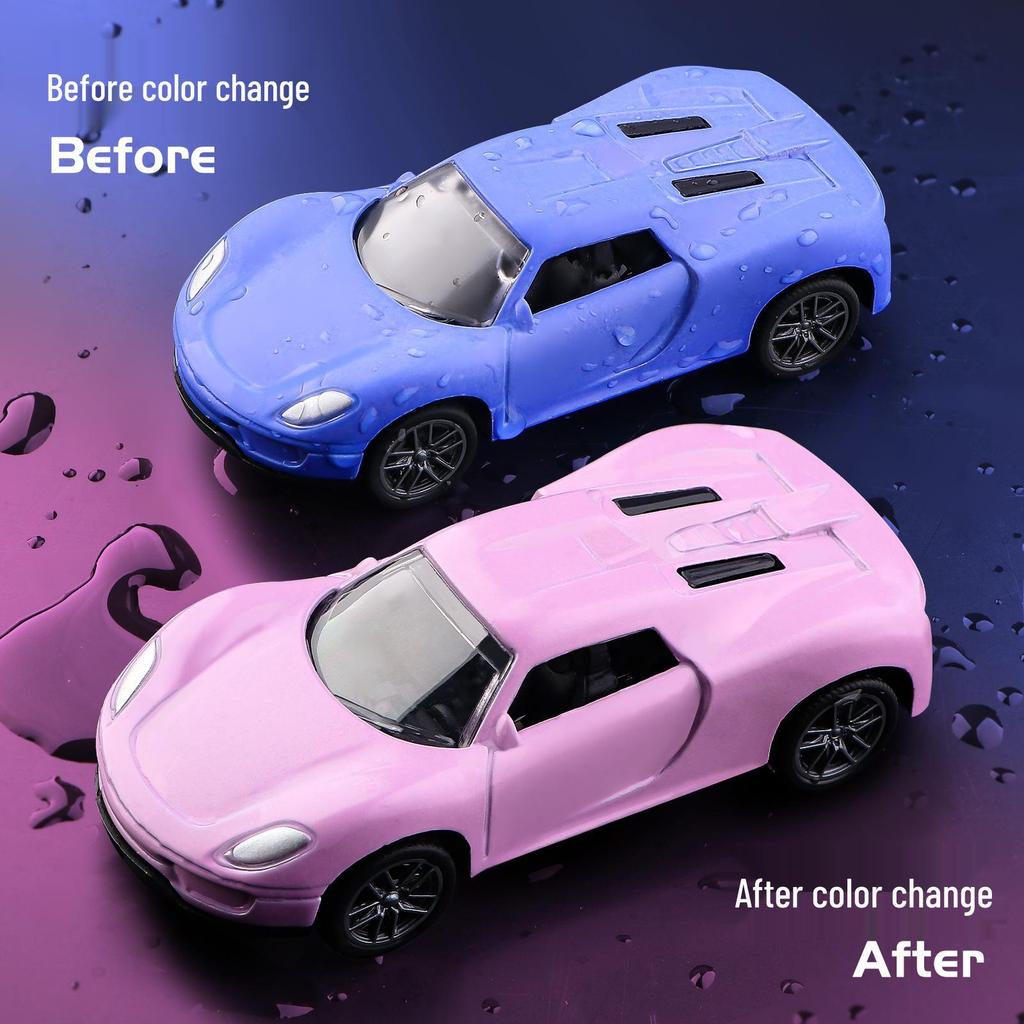 Water-Reactive Color-Changing Alloy Racing Car Model 1:60 Pull-Back Toy for Boys