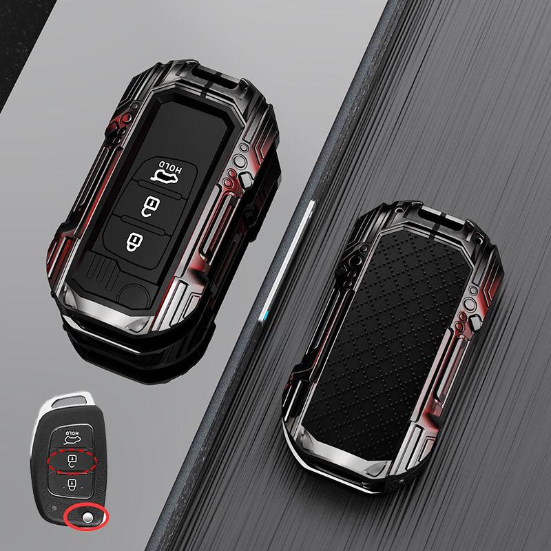 Zinc Alloy Car Key Case Cover Fob For Hyundai Sonata Elantra Tucson I40 I20 I10 Ix35 Ix45 Creta Silicone Santa Fe Accessories