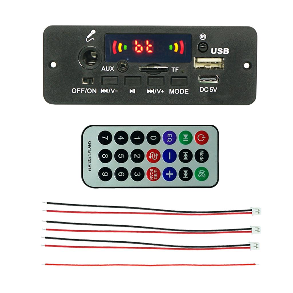 Car MP3 Player USB Recording Module MP3 Decoders Board Wireless Bluetooth-compatible Decoding Module LED Display