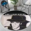 1 vnt. Udo Lindenberg apvalus spausdintas kilimas - namų dekoracija Kilimas svetainei, miegamajam, grindims, kompiuterio kėdės plotui