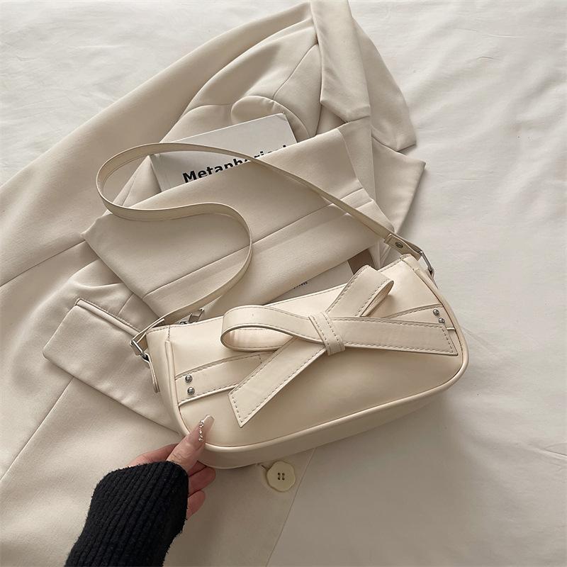 Women Bowknot Fashion Small Square Crossbody Shoulder Underarm Commute Handbag