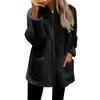 Women's Oversized Fleece Hoodie Long Sleeve Zip Up Pullover Casual Hooded Sweatshirt Jacket for Fall
