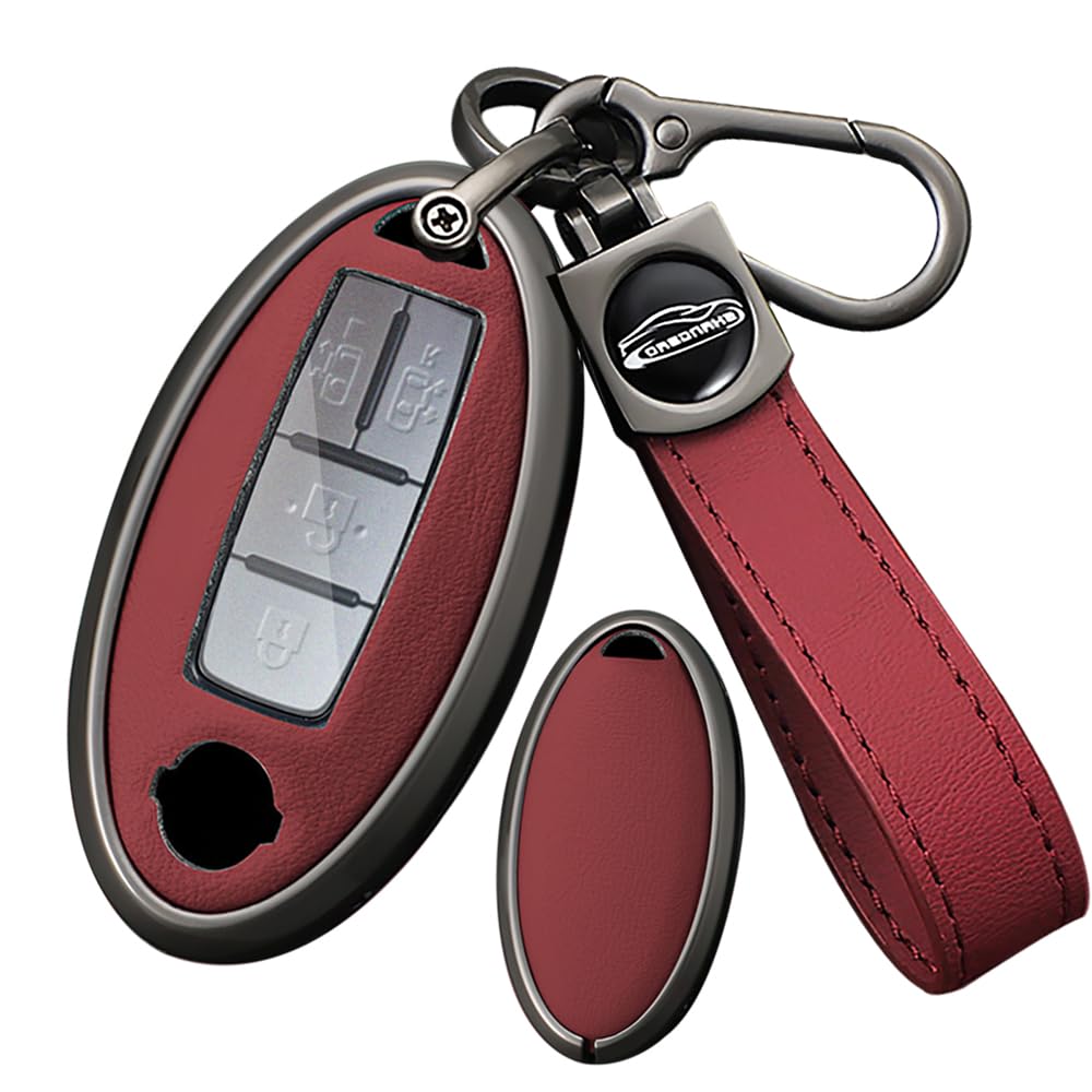 [SANRILY] Smart key case for Nissan Key cover key chain Compatible with car genuine key case красный