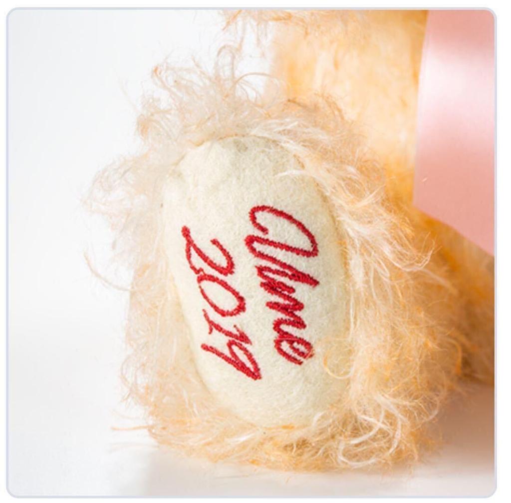 [USED]Steiff Teddy Bear Ume Plum Flower Japan Limited Edition Collectible Plush Doll