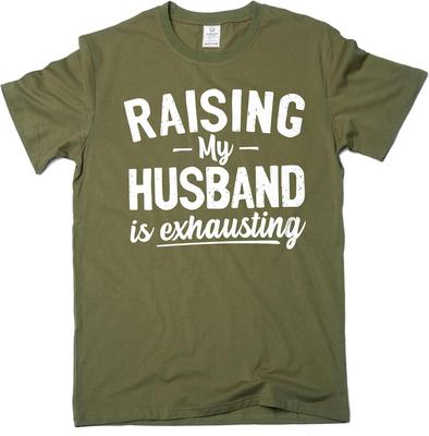 T-shirt Drôle pour Femme 'Élever un Mari' Cadeau pour Femme Saint-Valentin T-shirt