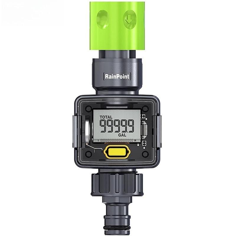 Outdoor Garden Hose Digital Water Flow Rate Meter High Precision Water Flow Consumption Measurement Tool