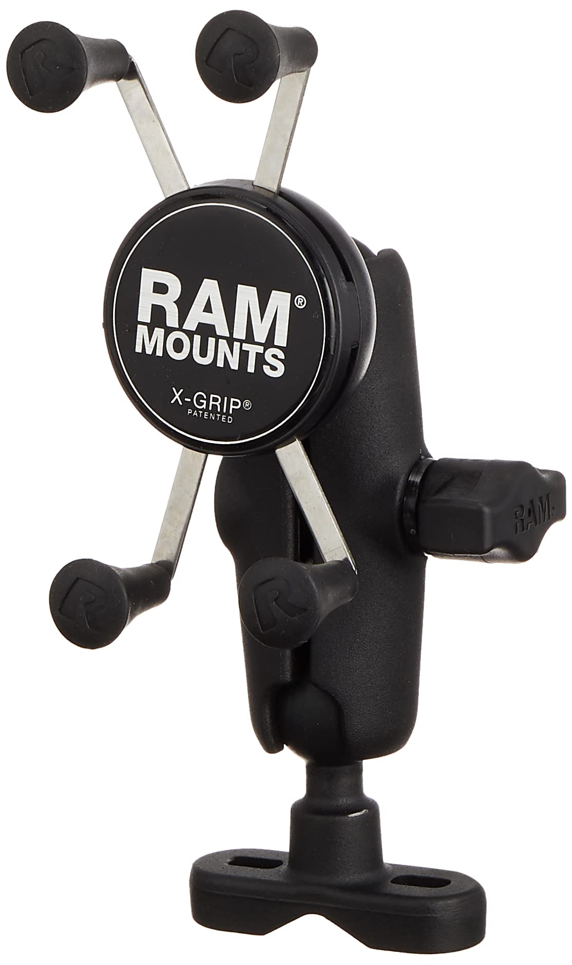 RAM MOUNTS Набор держателей для смартфонов Крепежный кронштейн Совместим с диаметрами Автомобильный X-Grip (U-образный зажим (M)) [1 дюйм] 12,7~31,75 мм (Мотоцикл, Велосипед, Крепление) чёрный