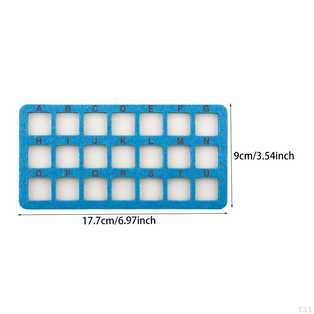 21 Grid Bead Organizer Mat for Crafting Jewelry