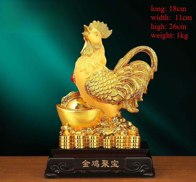 Jubao Golden Rooster Decoration 12 Zodiac Chickens Lucky Entrance Living Room Home Decoration Gift