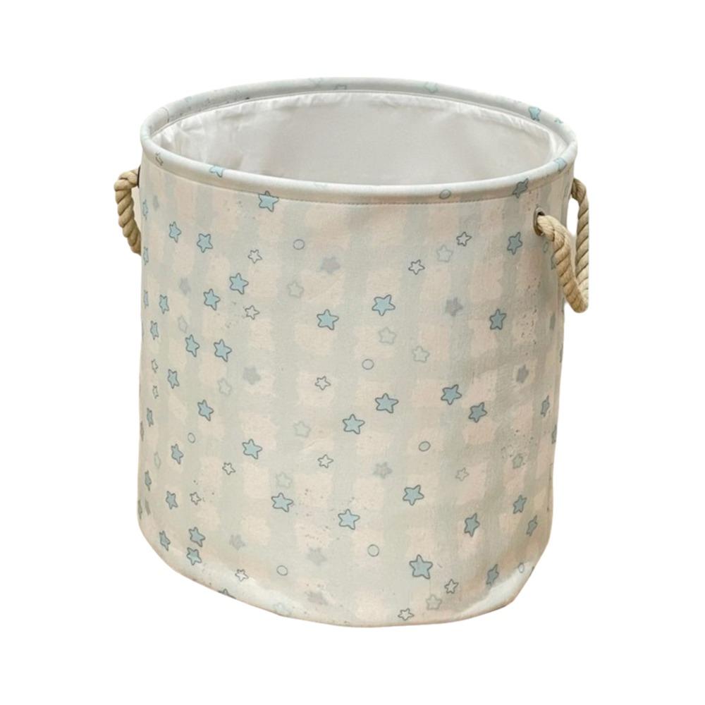 Cute Dirty Clothes Basket Round Shape Sundries Storage Basket Portable Laundry Hamper Apartments