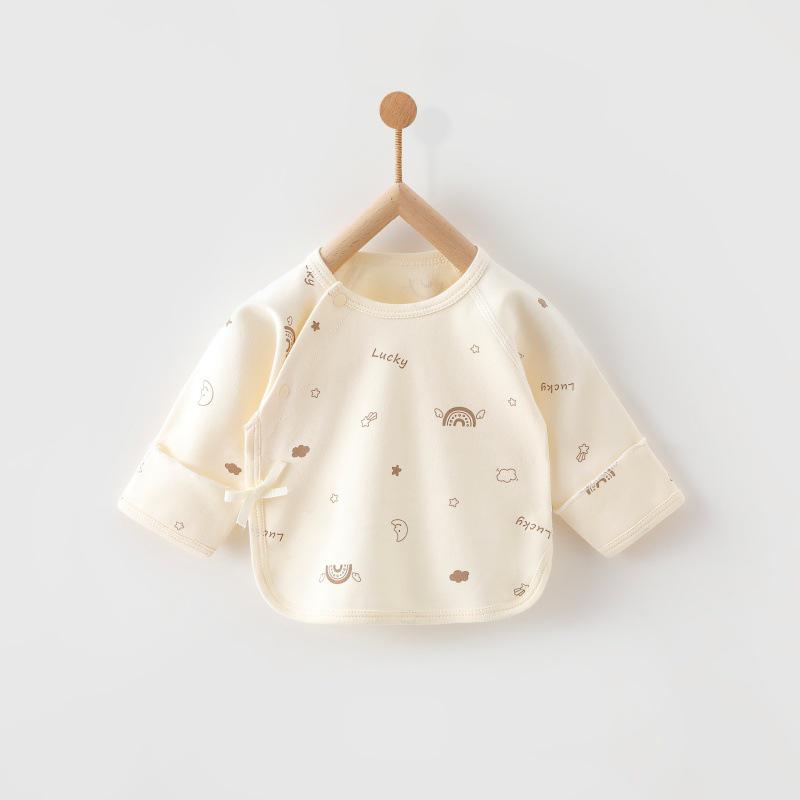 Pure Cotton Long-Sleeve Boneless Shirt for Newborns (Sizes 52 & 59)