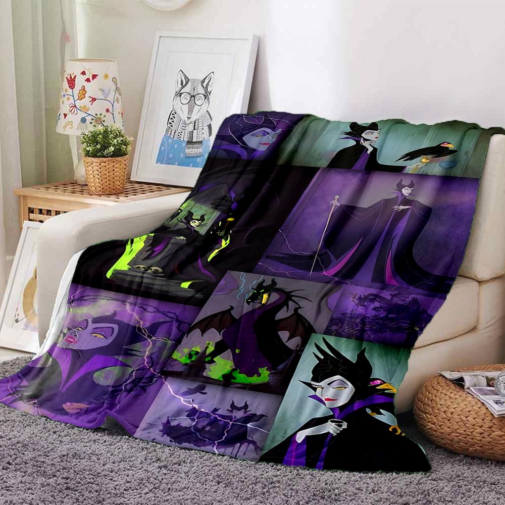 Maleficents Dark Magic Flannel blanket, soft and warm, suitable for beds and sofas, all seasons, portable travel blanket. 0730151