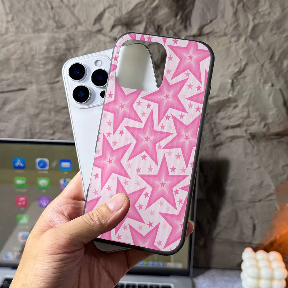 Cartoon-Stern-Handyhülle für iPhone 16 15 17 Pro 11 12 13 14 Pro Max Plus Weiche Wellen-Silikon-Schutzhülle