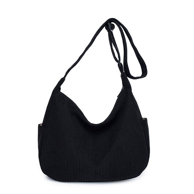 

Velvet messenger bag women s large-capacity student literary and versatile shoulder bag fashion commuter tote bag one size fits all чёрный