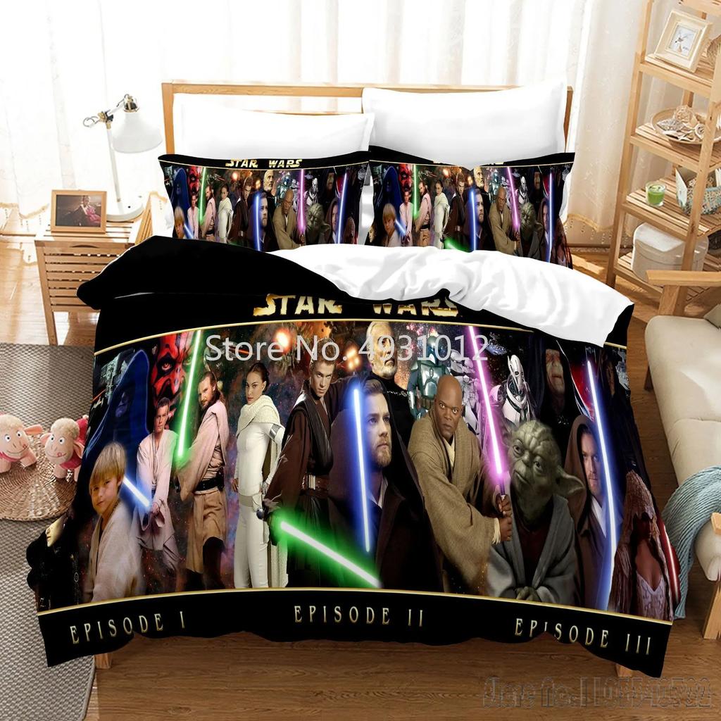 Anime 3D Printed Black Warrior Bedding Set Baby Duvet Cover Sets Bedclothes Twin Single King Kids Adult Gift