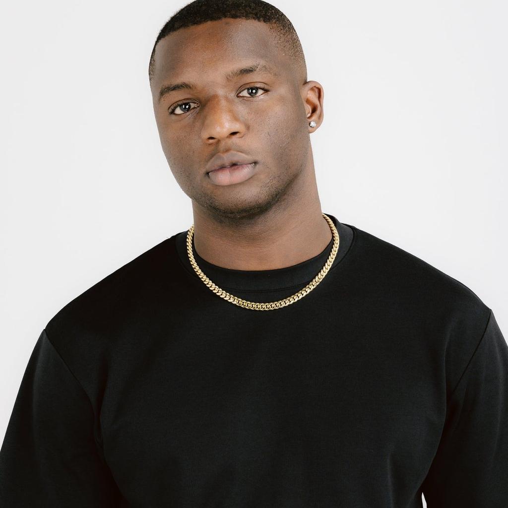 HHIOK Stainless Steel Cuban Link Chain Men PVD Plated HipHop Jewelry Miami Collana Acciaio Inossidabile Uomo