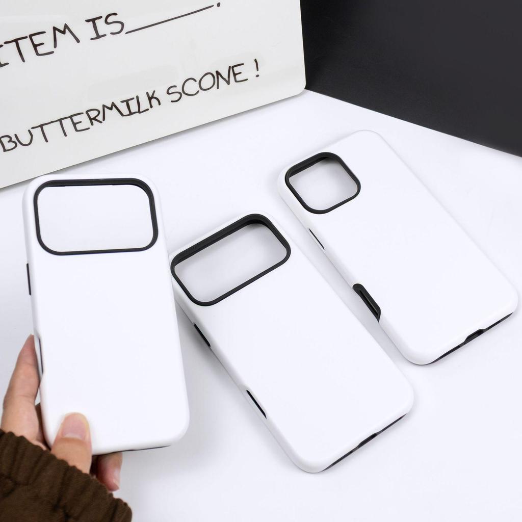 Two-in-One Frosted Coating Film Case for Apple 16 Round Edge 17P Phone