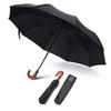Folding 10 Automatic Opening and Business UV Sun Rain Large Suitable for Sunny and Rainy Windproof and 210T with Storage Pouch Grain Men's Umbrella,