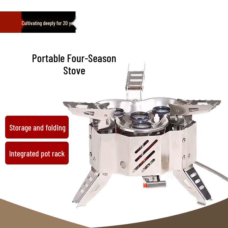Northfu Portable Butane Camping Stove with Folding Wok