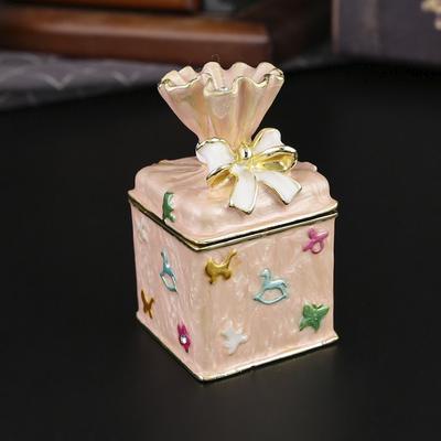 Boîte à Bijoux Couleur Émail Bonbon Dessin Animé Mignon Créatif Boîte de Rangement pour Bagues Boucles d'Oreilles Clous Ornement Accessoires de Maison Boîte de Rangement