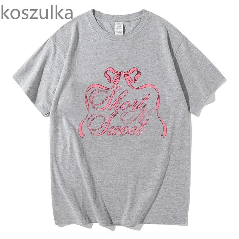 Sabrina Carpenter Short N' Sweet Album Tour Tshirt Crewneck Short Sleeve Tees Women Men Streetwear New Fashion Fans Soft Clothes