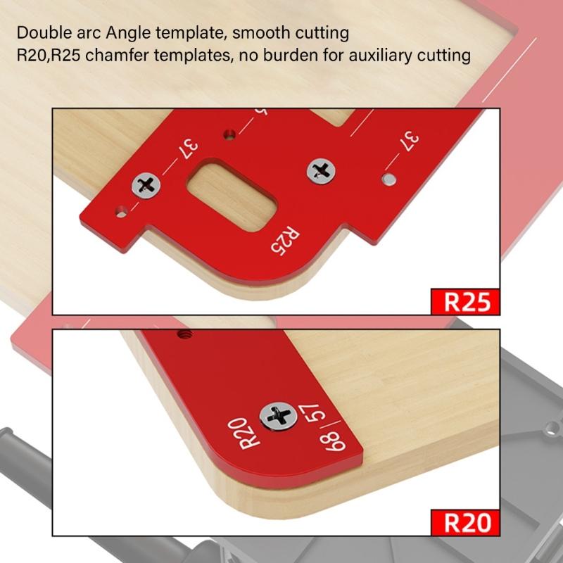 Arcs Grooves Making Tool Multipurpose Arcs Grooves Cutter Woodworking Slotting Template Suitable for Wardrobe Door Panel