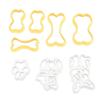 8Pcs Dog Treat Cookie Cutters Set DIY Various Pattern Plastic Cartoon Dog Biscuit Treat Cutter for Homemade Treat Baking