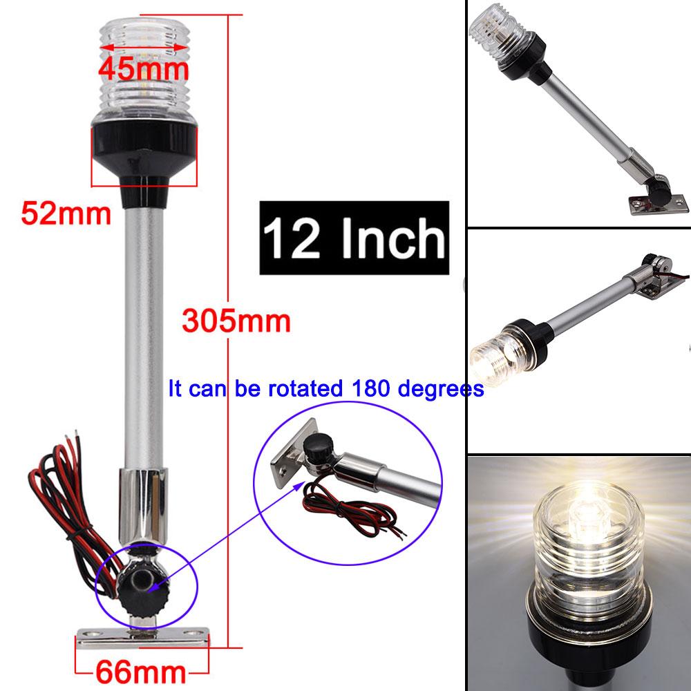 NEW Fold Down 360 Degree LED Boat Navigation Light for Yacht Marine Anchor Light 12~24 V Sailing Signal Light Boat Accessories
