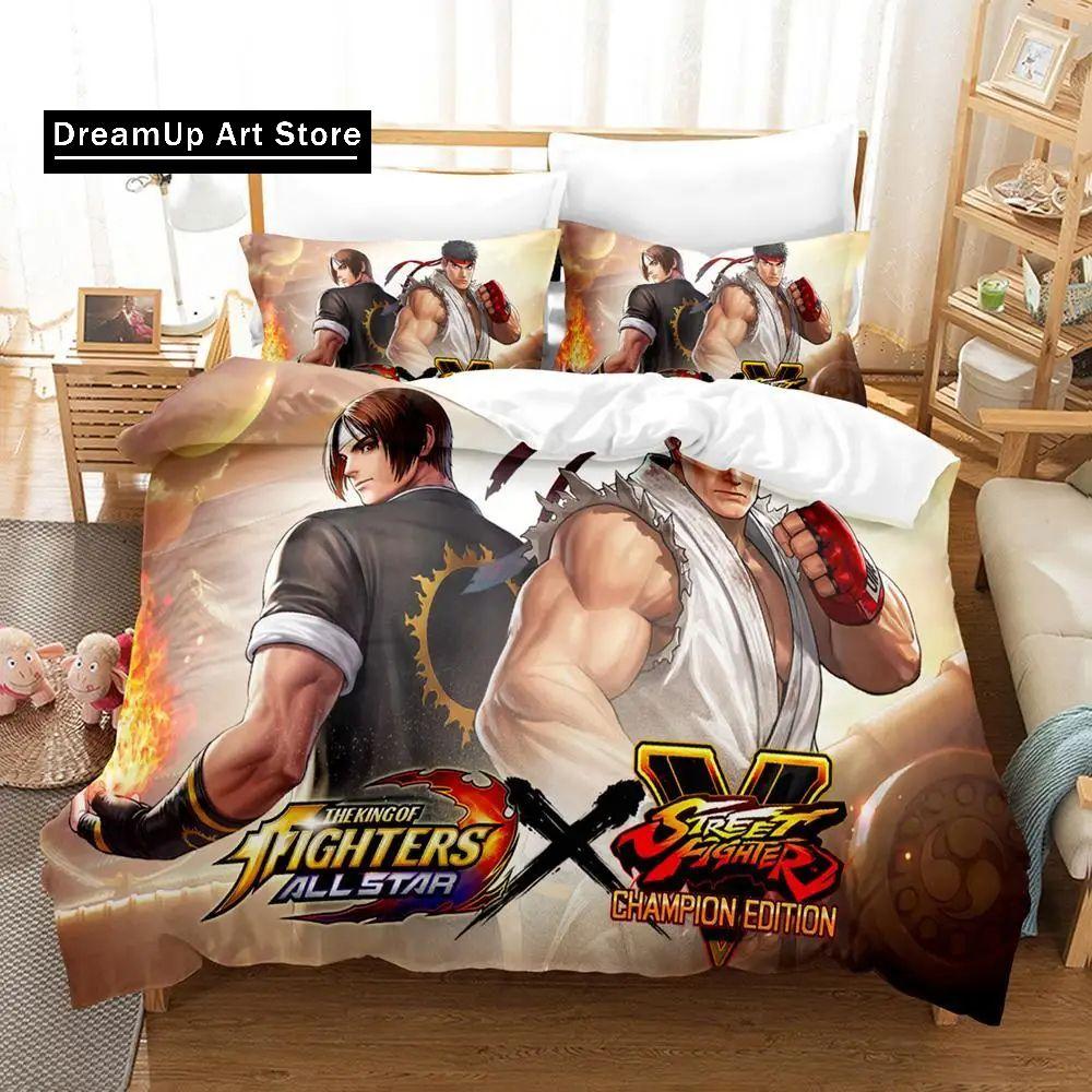 3d Printing Anime The King Of Fighter Bedding Set Boys Girls Twin Queen Size Duvet Cover Pillowcase Bed Kids Adult Home Textile