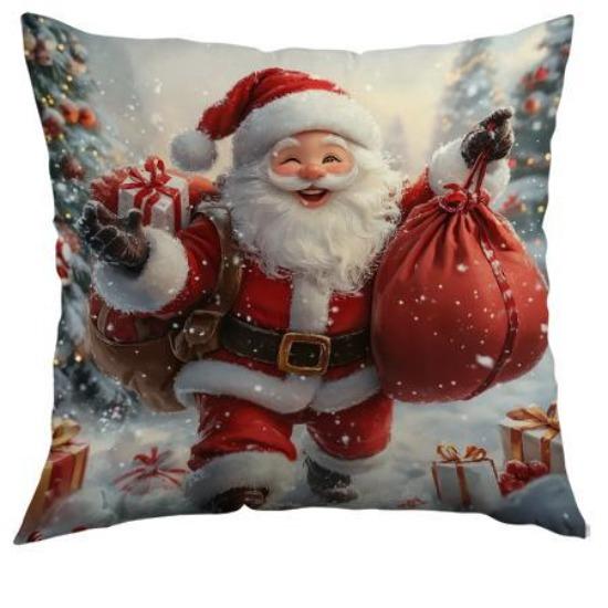 

Рождественская наволочка для декоративной подушки, прикроватная наволочка, наволочка с принтом, праздничная наволочка 45*45cm