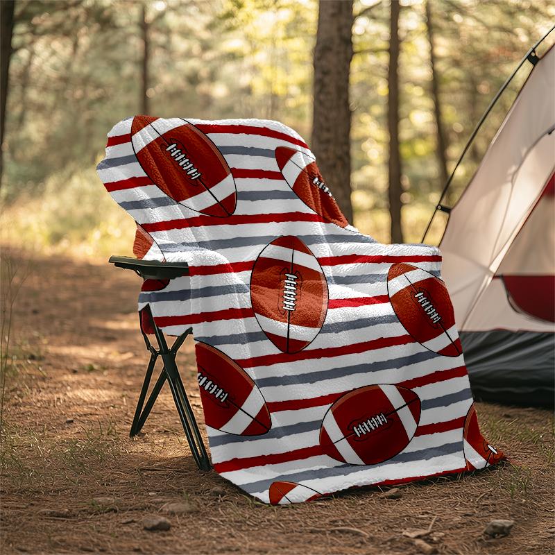 American football Theme Printed Blanket - Perfect for Couch, Bed, Travel & Outdoor Use | Machine Washable, Cozy & Durable.