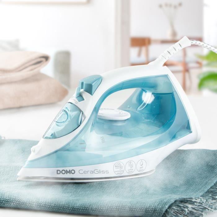 Ångstrykjärn - DOMO - DO7060S CeraGliss - 2400 W - 40 g/min - 320 ml - Blå / Vit