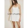 Summer New Back Bowknot Decoration Dress French Style Sling Elastic Short Dress 8186111